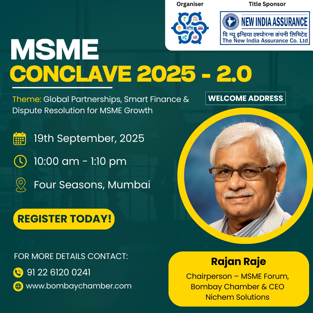 Bombay - We are delighted to announce that Mr. Rajan Raje, Chairperson ...