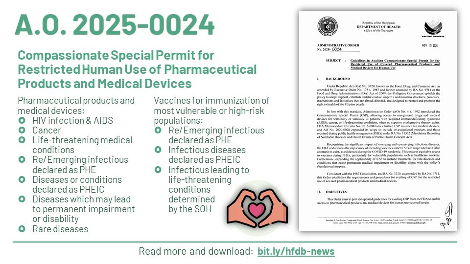 HFDB - Administrative Order No. 2025-0024 November 19, 2025 Guidelines ...