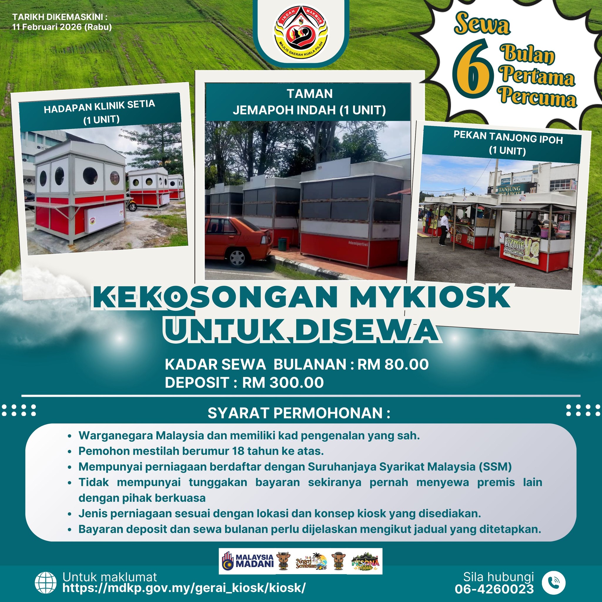 KEKOSONGAN MYKIOSK UNTUK... - Majlis Daerah Kuala Pilah | Facebook