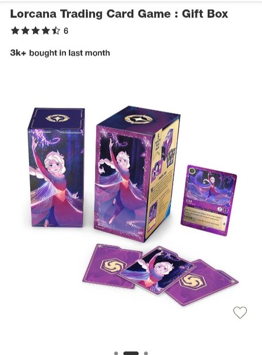 Disney Lorcana TCG items from Elsa gift box