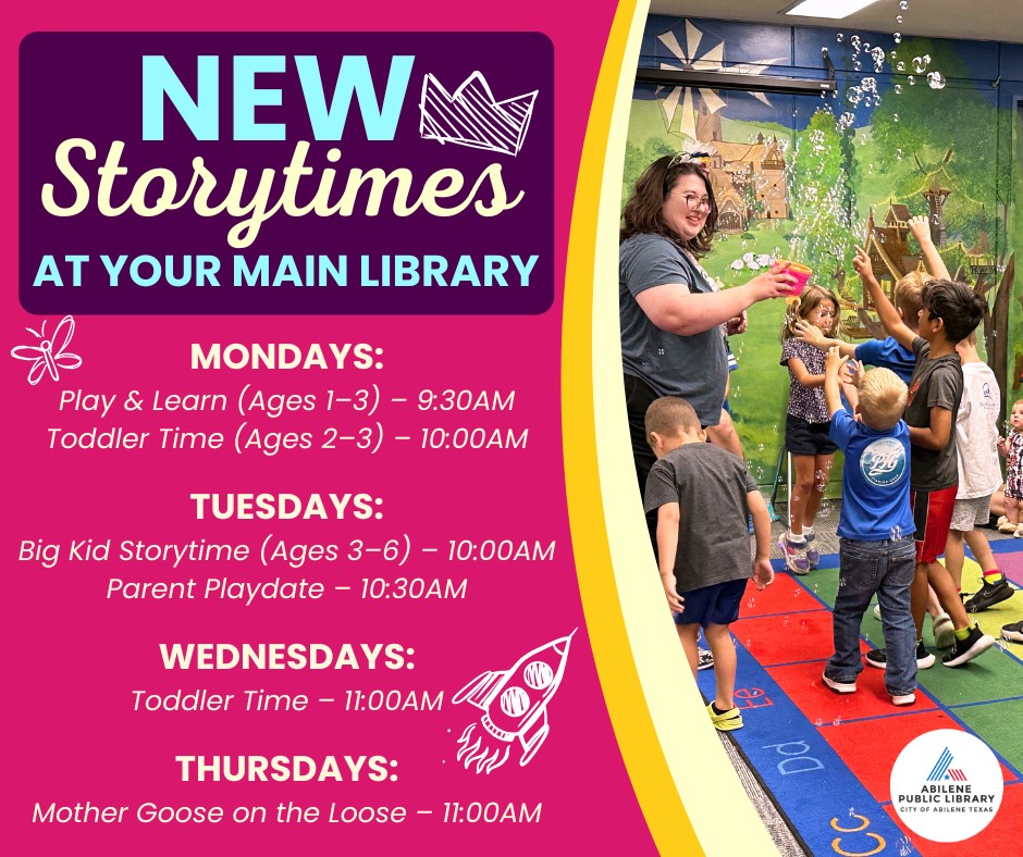 📚 New Storytimes Coming to the... - Abilene Public Library | Facebook