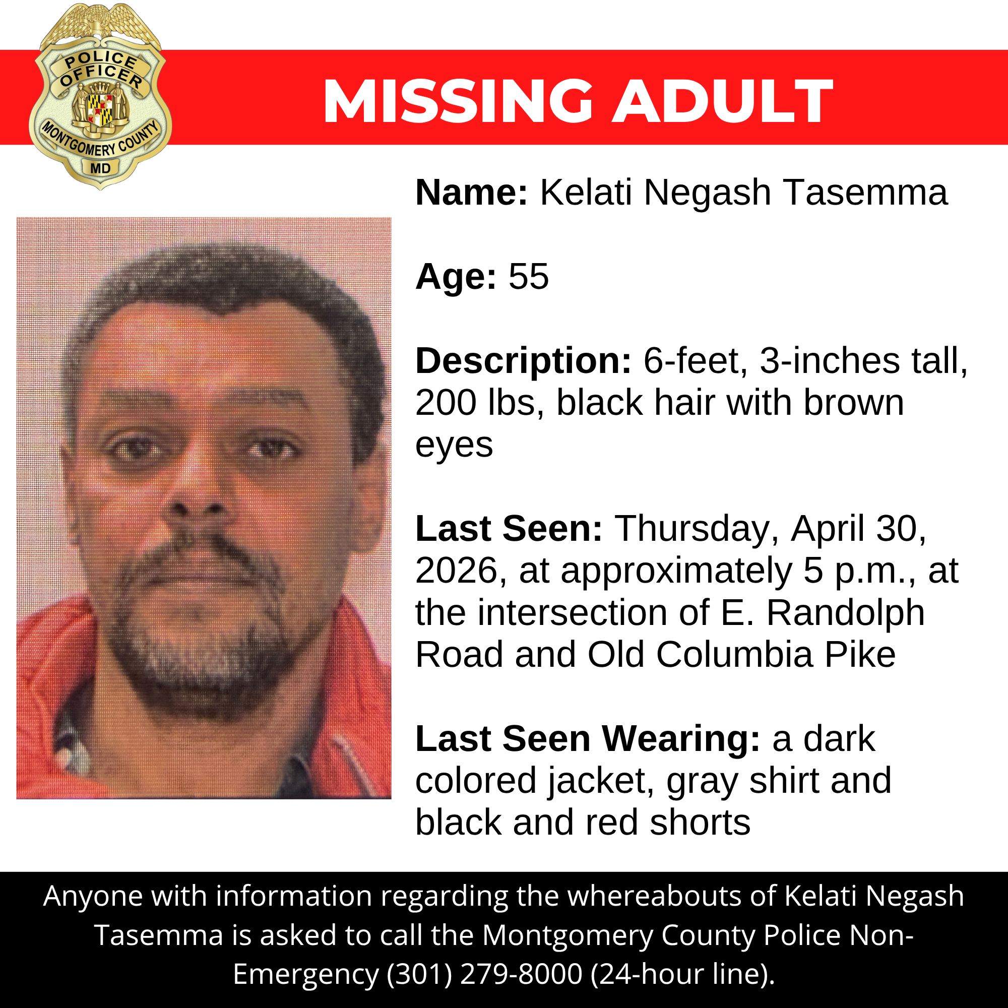 UPDATE: Kelati Negash Tasemma has been located safe and unharmed 