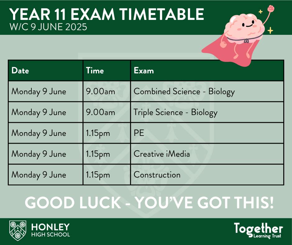The penultimate week of exams begins... - Honley High School | Facebook