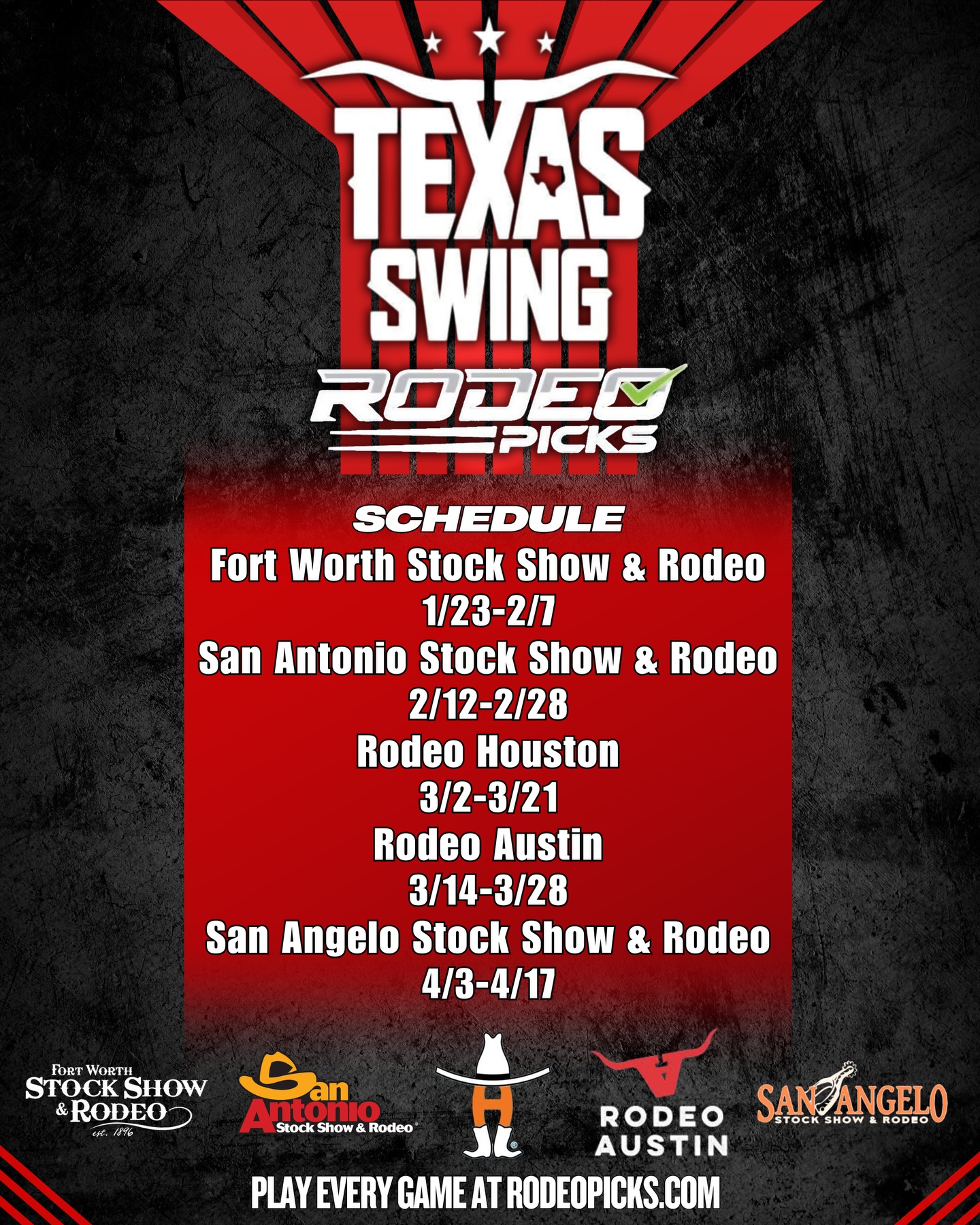 The 2026 Texas Swing is about to kick... - Pro Fantasy Rodeo | Facebook
