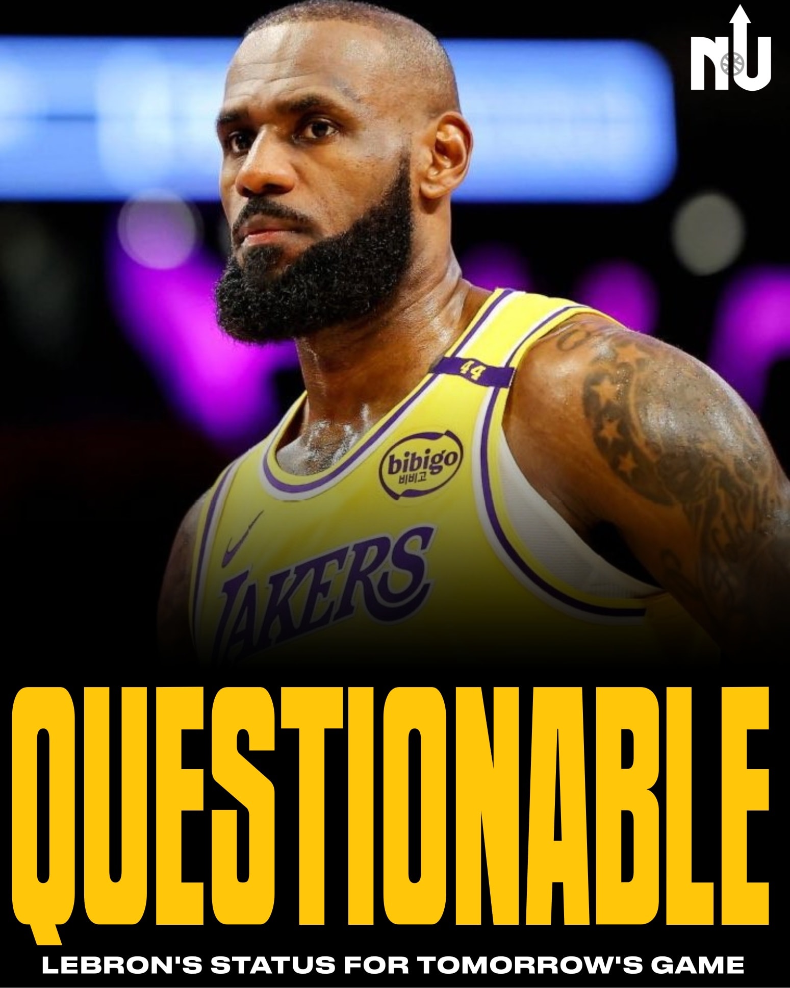 NBA - LeBron James has been upgraded to questionable for Tuesday's home ...