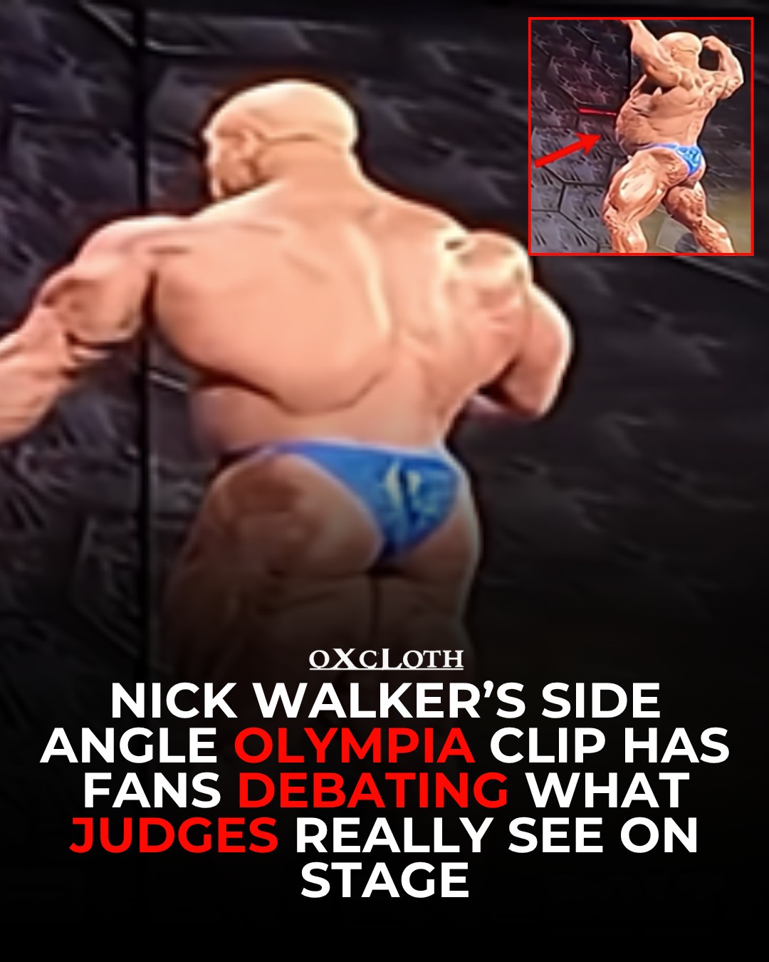 Oxcloth - A fan clip from the 2025 Mr. Olympia shows Nick Walker from a side angle… and it has restarted a major bodybuilding debate. Full article in the first comment