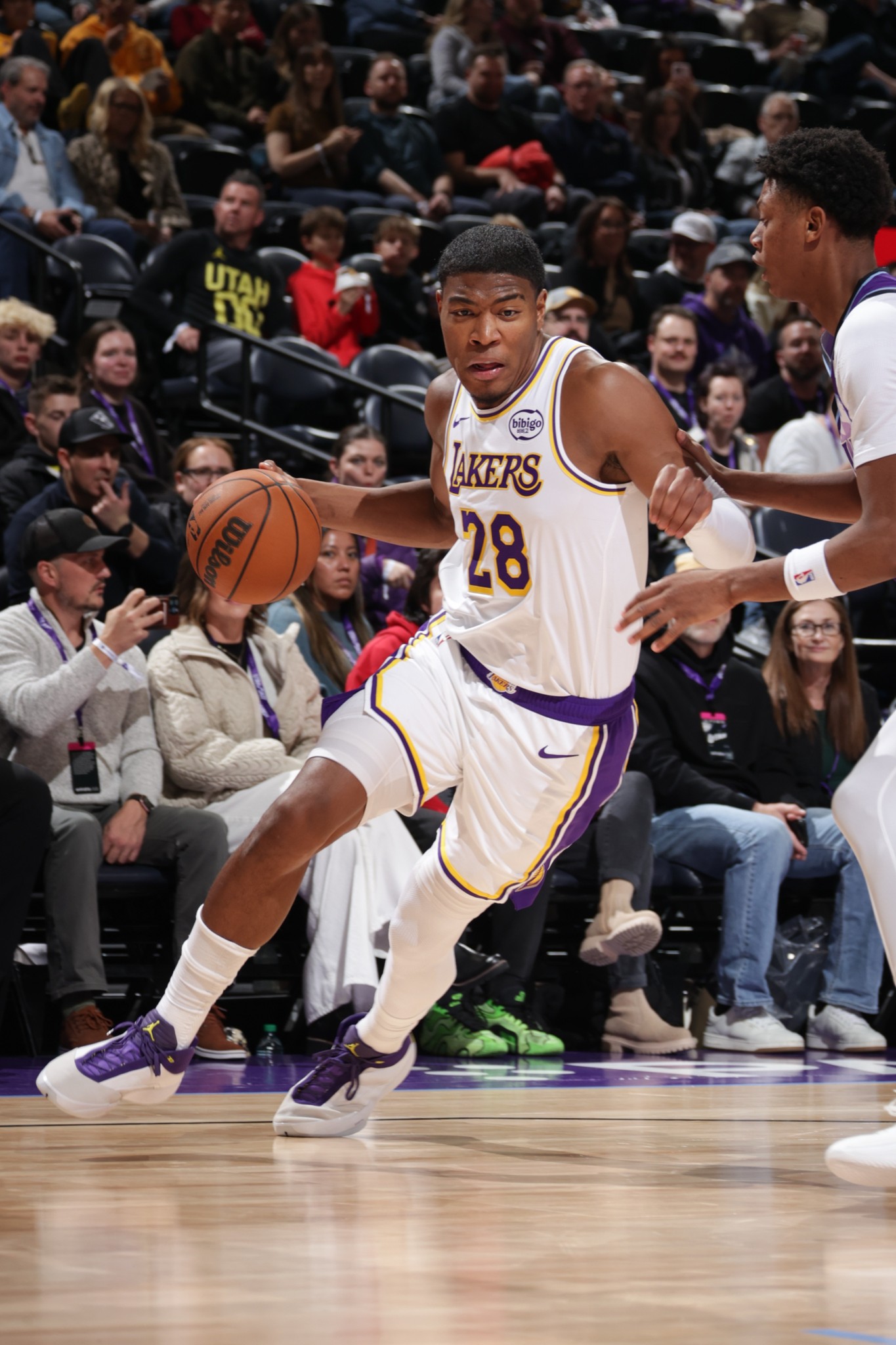 Rui Hachimura wearing a new Air Jordan 40 