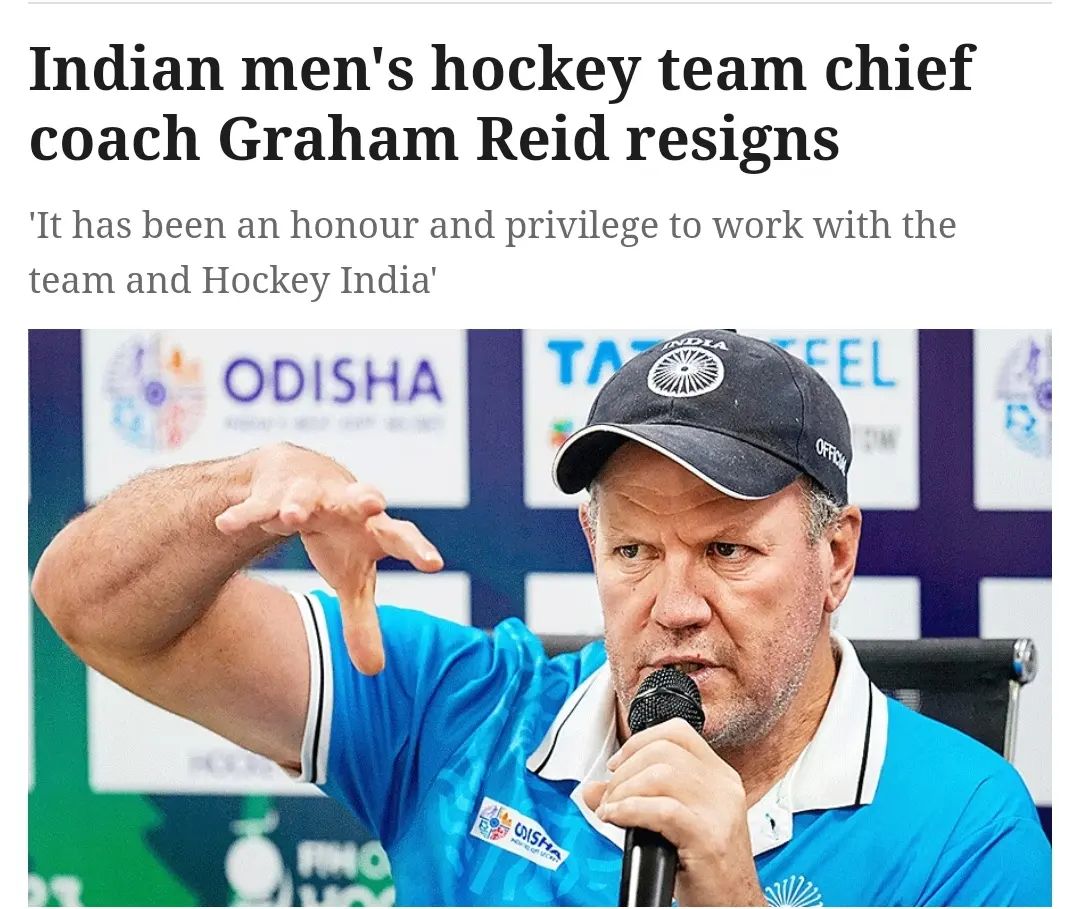 PE & Sports - 🔴Indian men's hockey team chief coach Graham... | Facebook