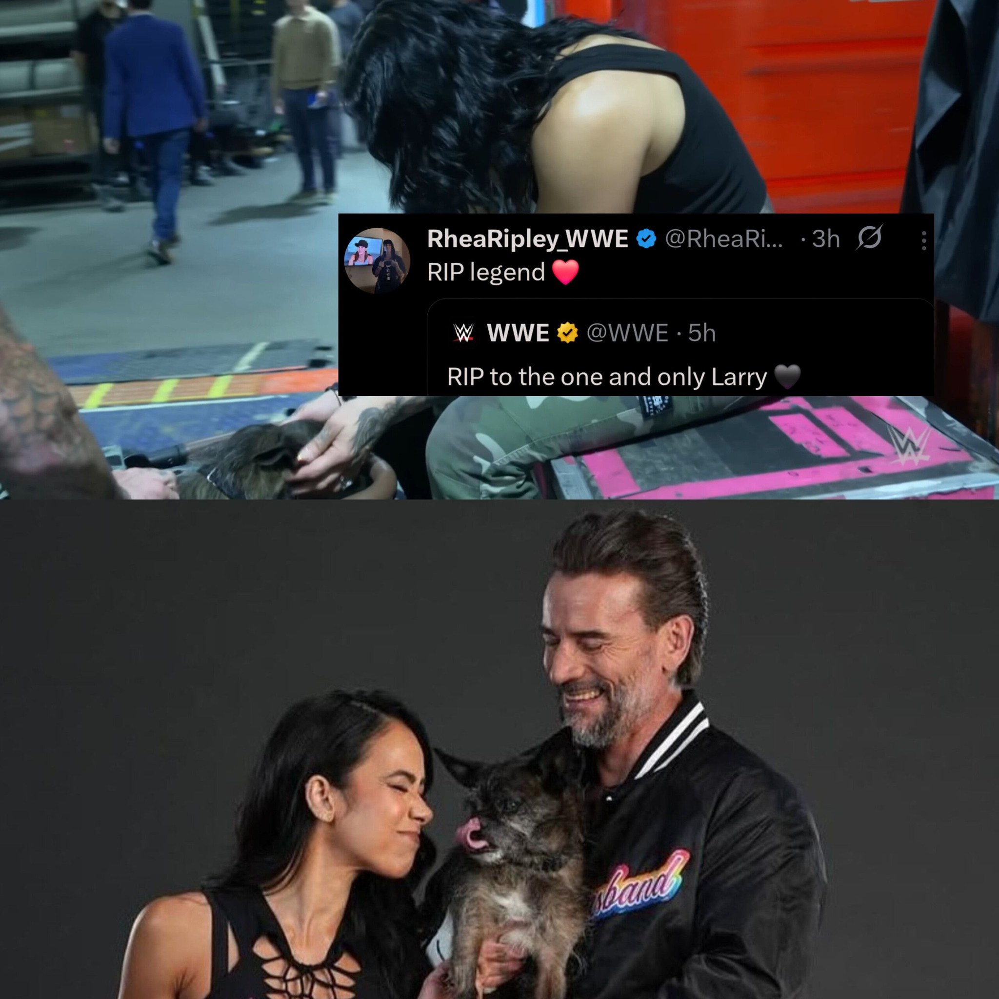 WrestlingMania - Rhea Ripley reacts to the passing of Larry. Rhea ...