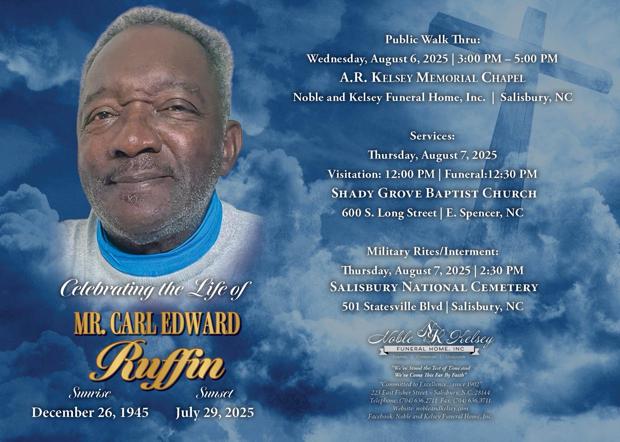 Noble - Walking by Faith, Living with Purpose 🕊️💙 On July 29, 2025, Mr ...