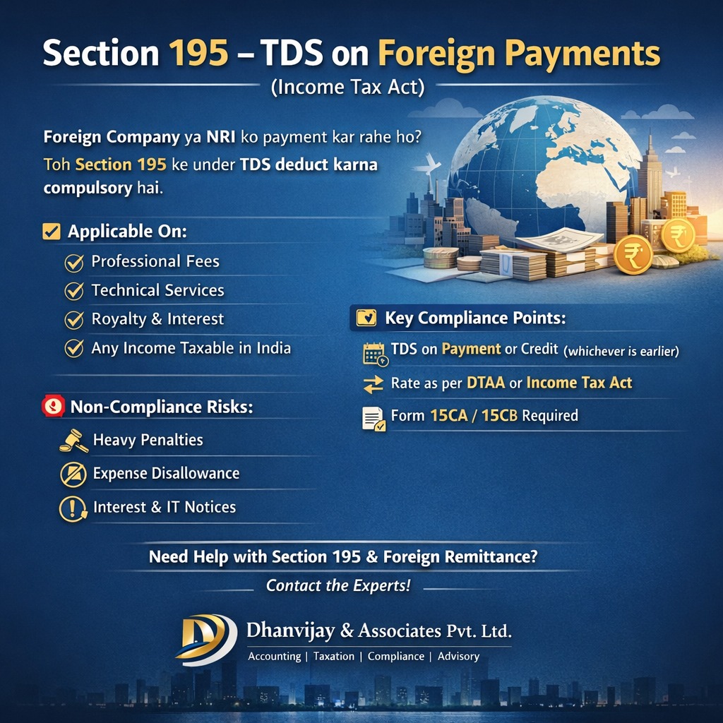 Dhanvijay - 📌 Section 195 – TDS on Foreign Payments... | Facebook