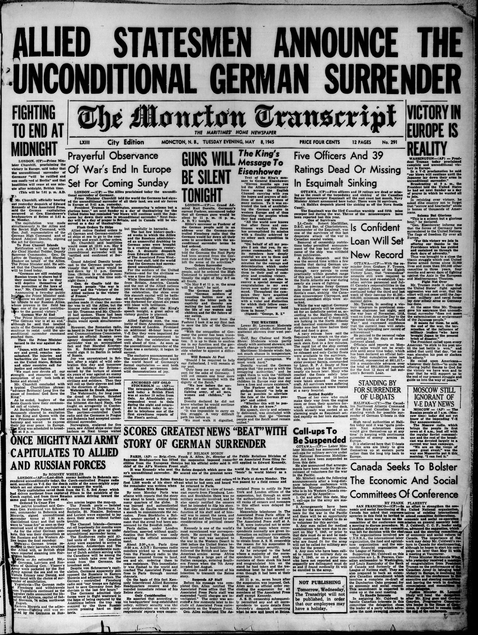 NBMHM - 80 years ago today, Victory in Europe Day (VE Day) was ...
