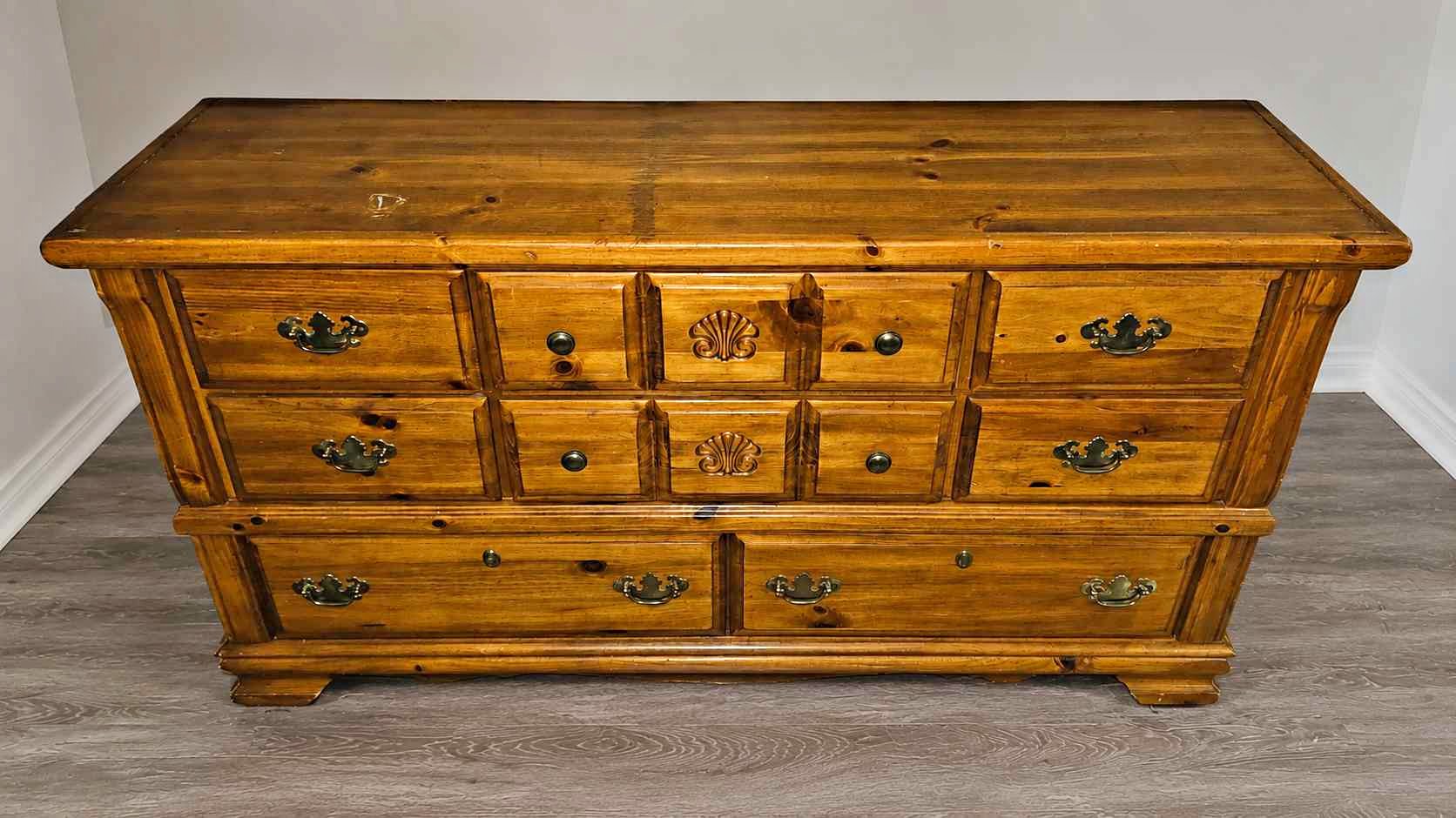 used dresser for sale Sadie 9 Drawer Brown Custom options in Size Dressers & Chest of Drawers