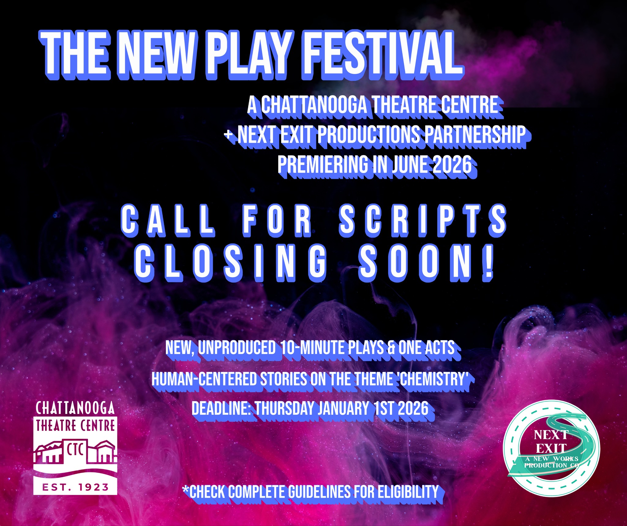 📣TODAY IS THE LAST DAY!📣... - Chattanooga Theatre Centre | Facebook