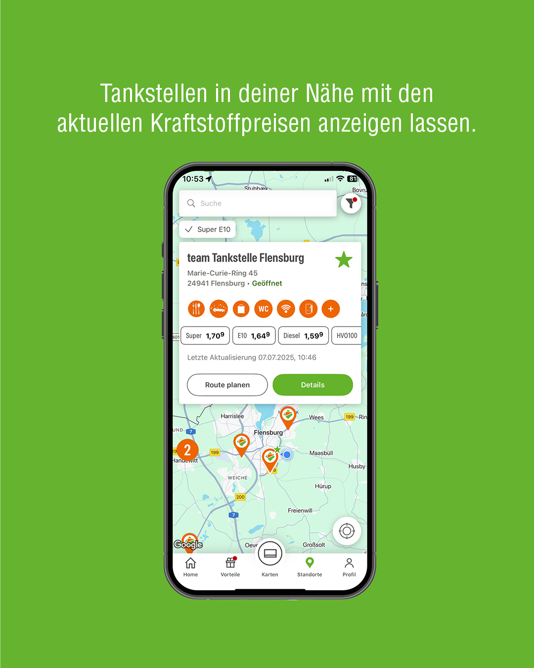 Sitemapcdatahttpsaktuelinfbizidbenzinpreise Flensburg E10