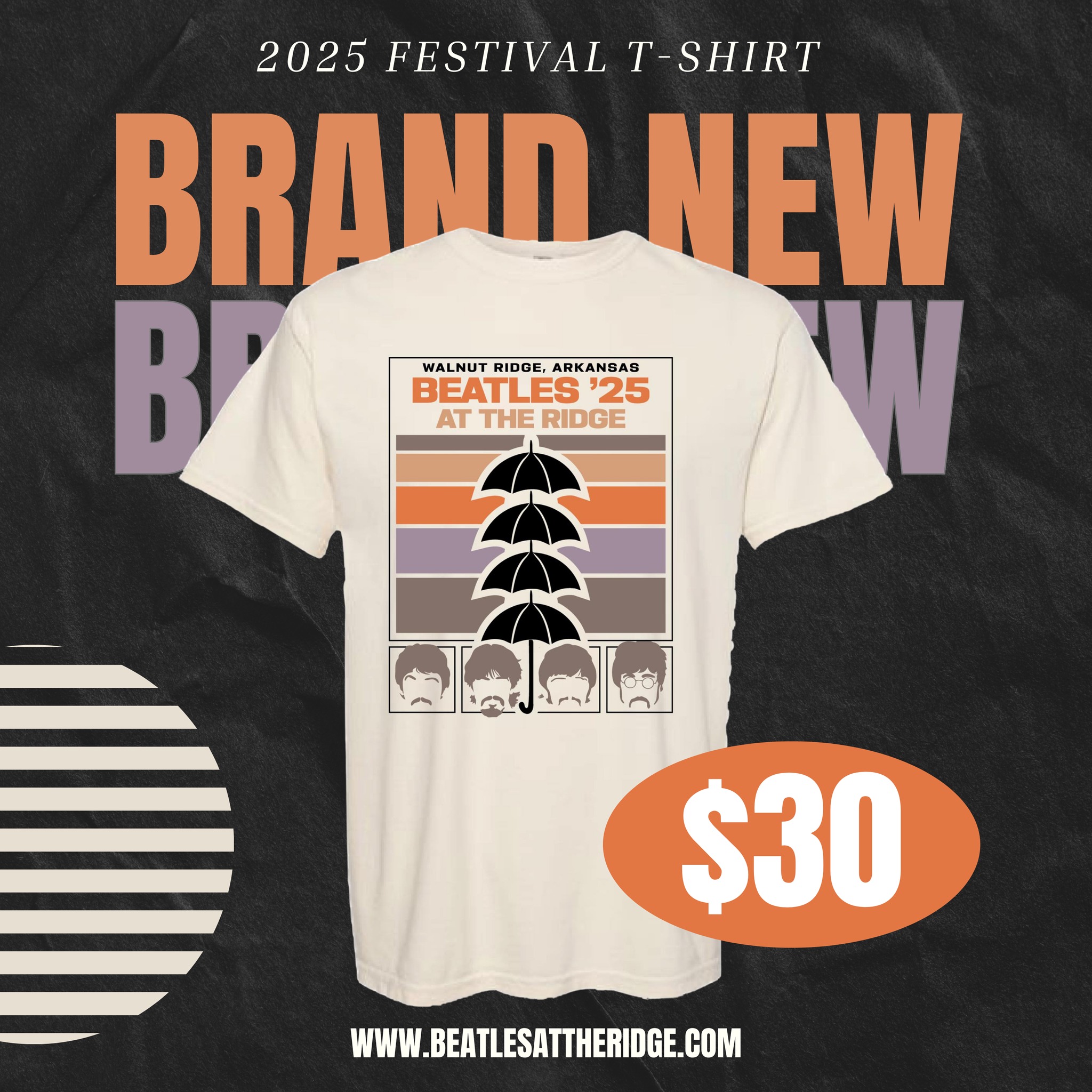Beatles '65 anniversary festival t-shirt available now
