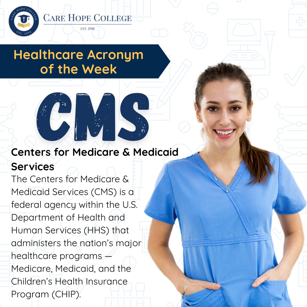 📘 Acronym Spotlight: CMS From Medicare... - Care Hope College | Facebook