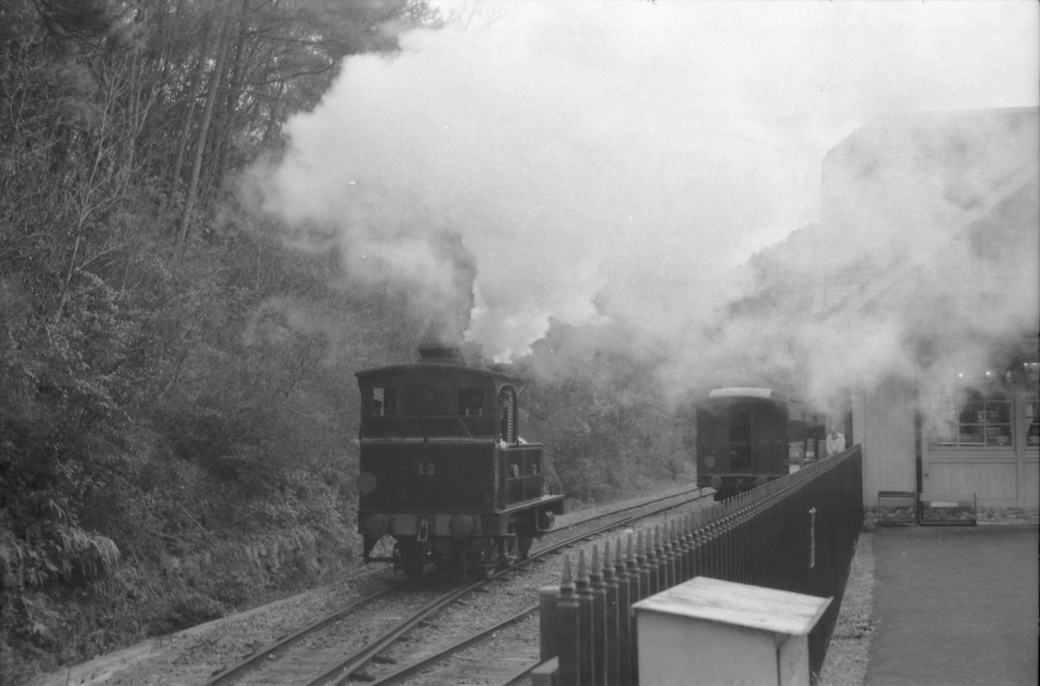 Meiji Village's historic steam locomotive No. 23 in Japan