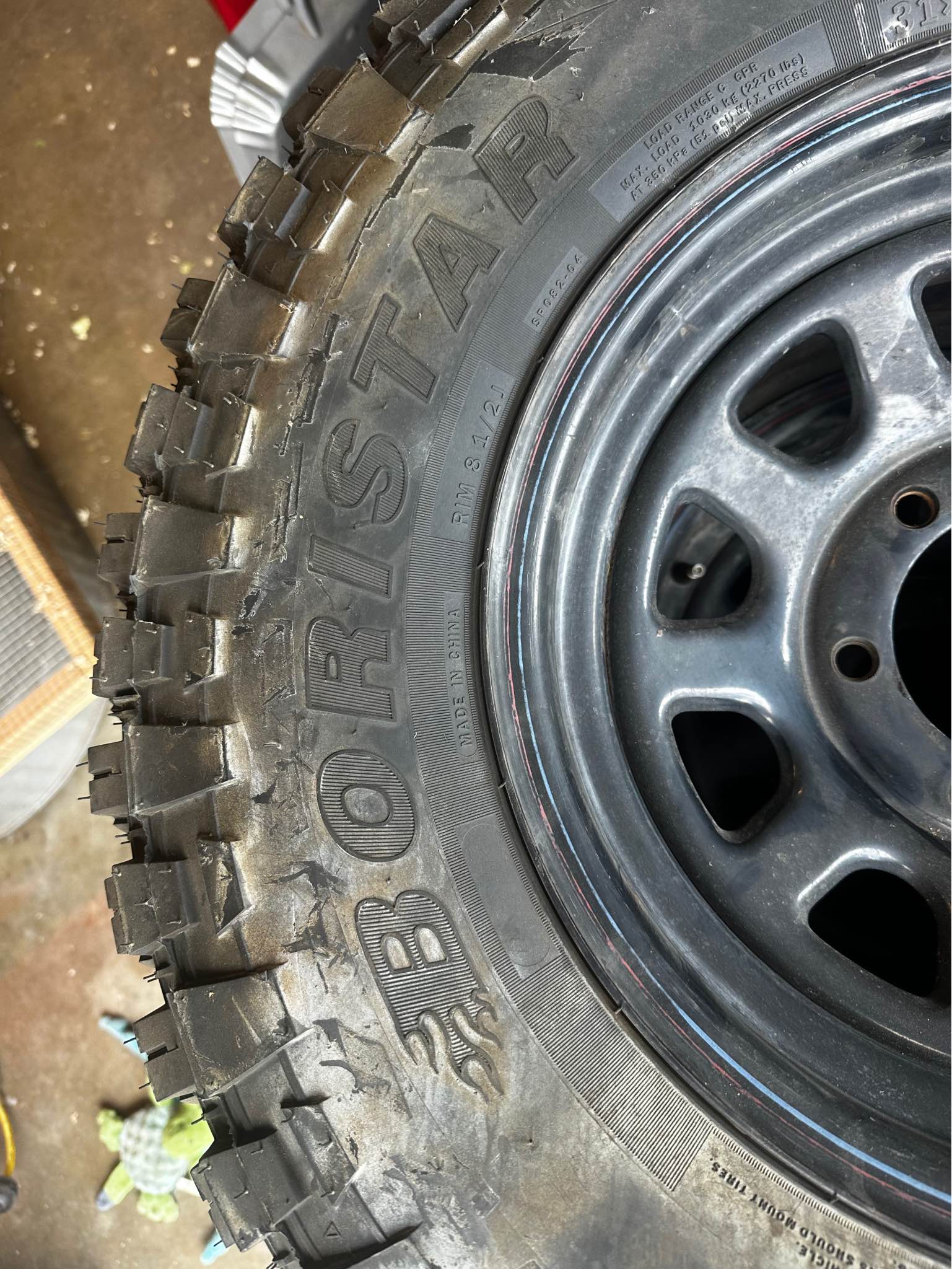 Mud terrain tires with steel rims for Toyota 4runner or pickup - Car ...