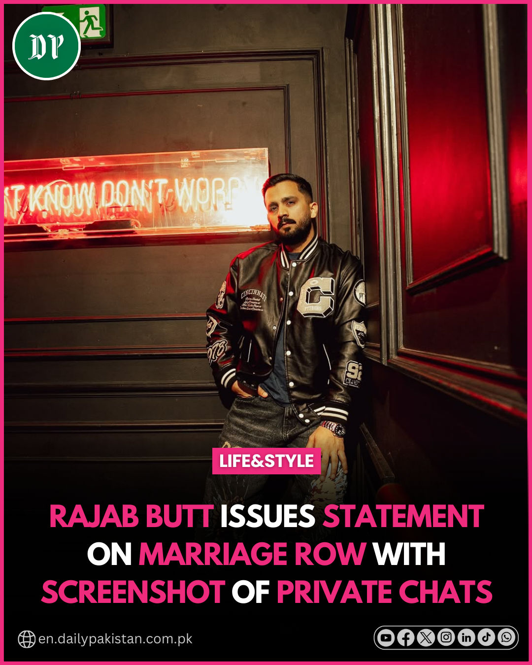 Daily - Rajab Butt breaks his silence! The YouTuber shared leaked chats ...