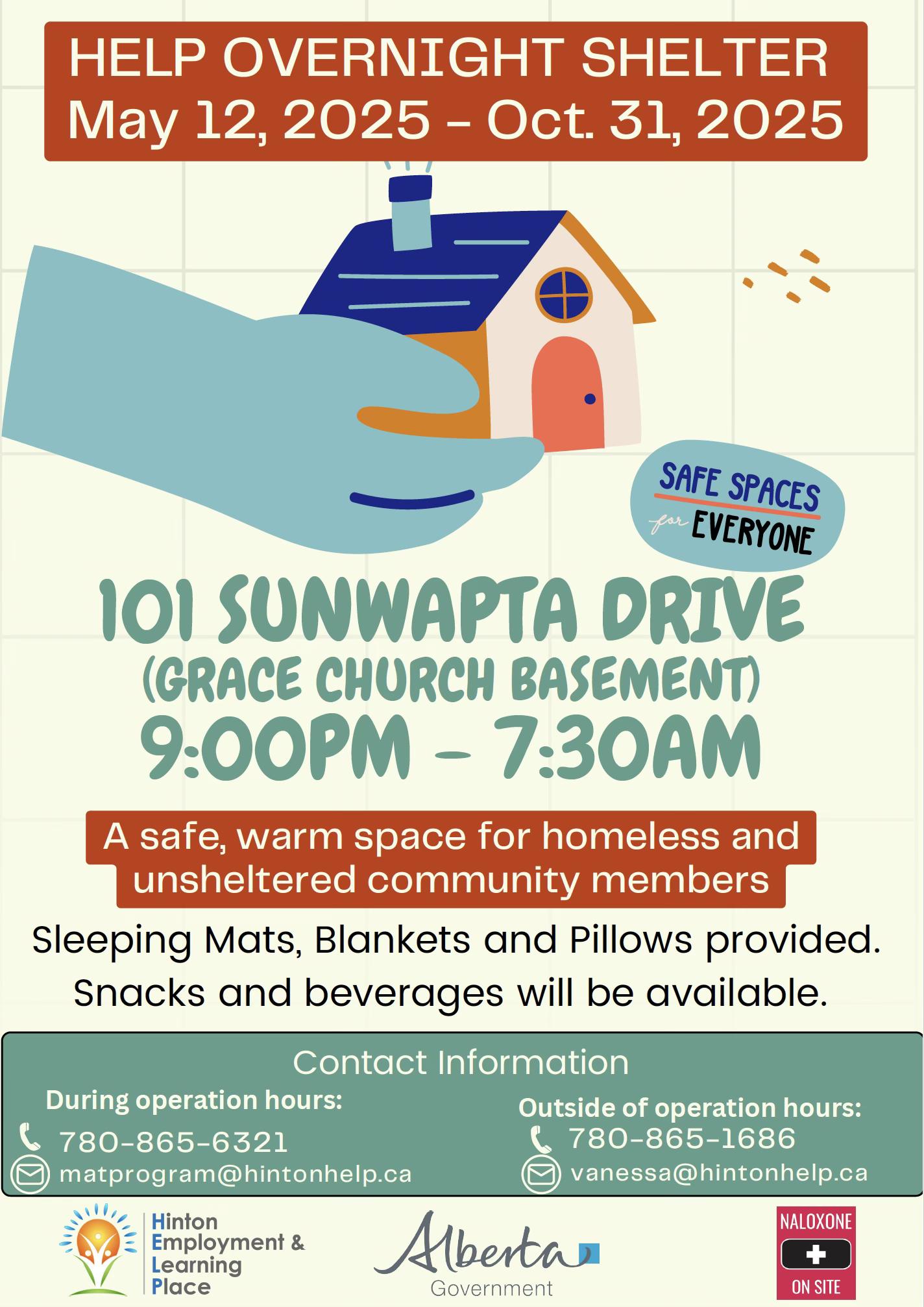 Hinton - 🚨 Overnight Emergency Shelter Re-Opening – May 12! 🛏️ We’re ...