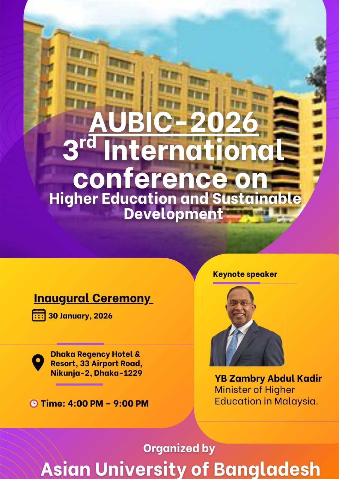 Asian - The Asian University of Bangladesh proudly presents AUBIC-2026 ...