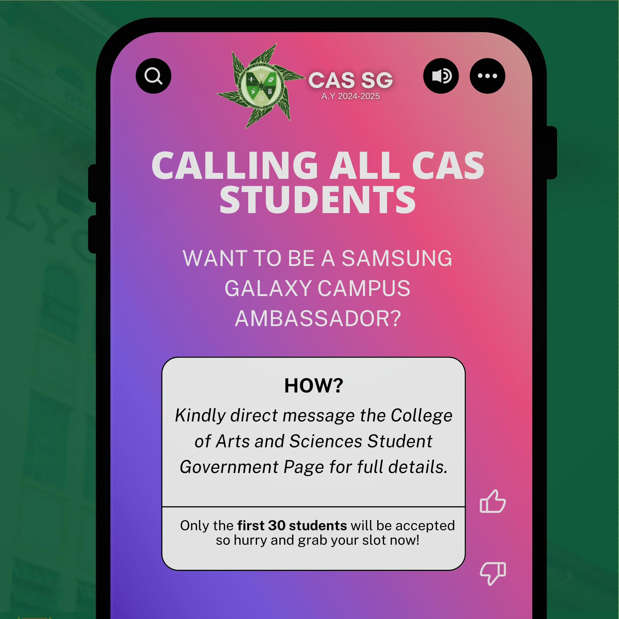 CAS Student Government | Manila