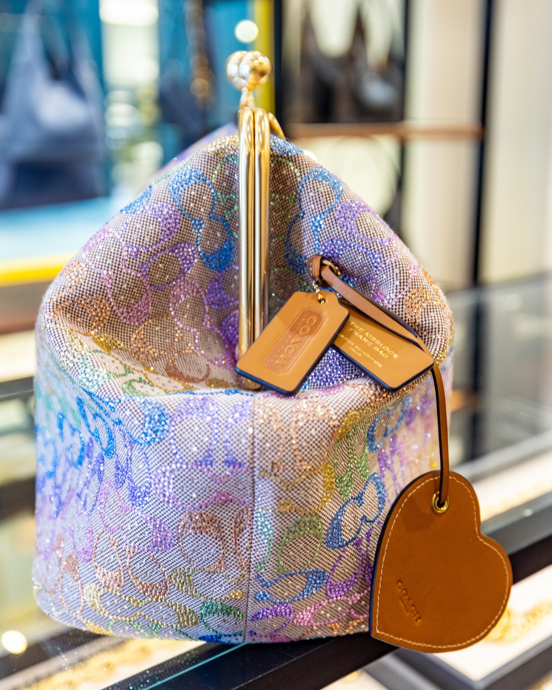 👛 The Coach Kisslock Frame Bag in Crystal Signature  display picture 1