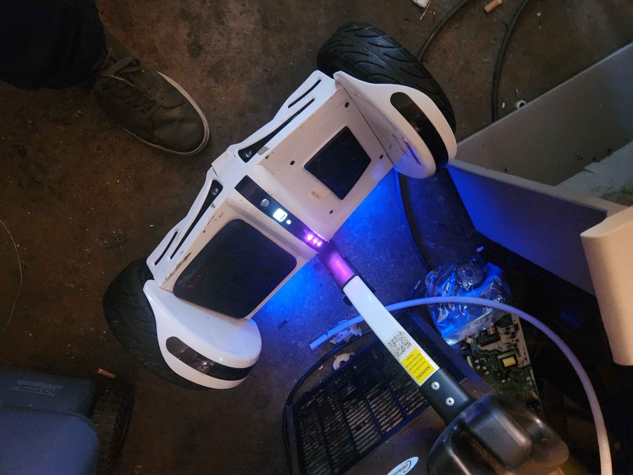 Hoverboard with knee steering bar(fake segway ninebot s2 basically ...