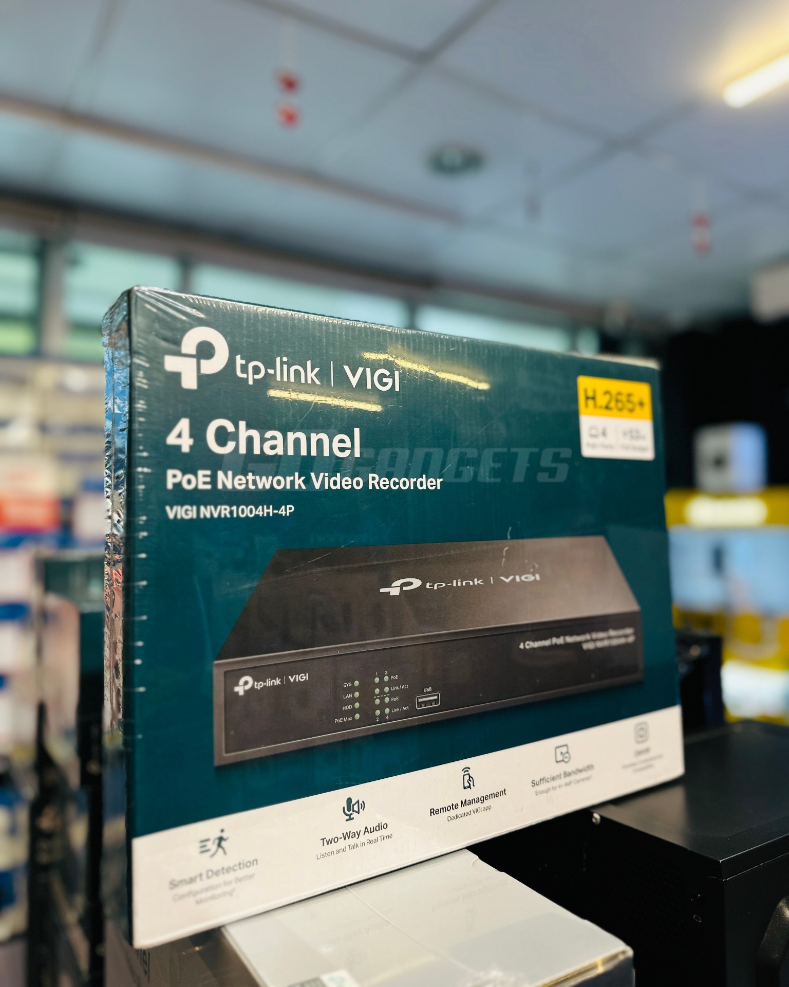 TP-Link VIGI 4 Channel 8MP PoE NVR Onvif NVR1004H-4P ORDER HERE 
