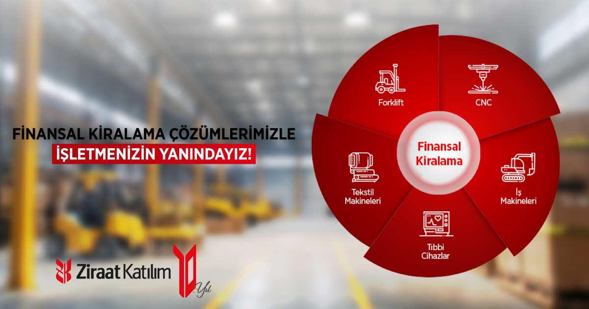 Ziraat Katılım, Finansal Kiralama çözümleriyle işletmenizin yanında!  