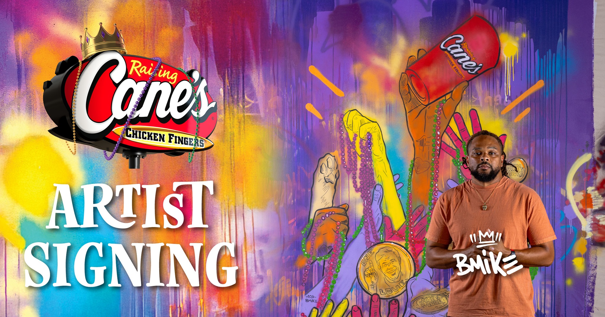 Mardi Gras Artist Signing at Raising Cane’s Metairie