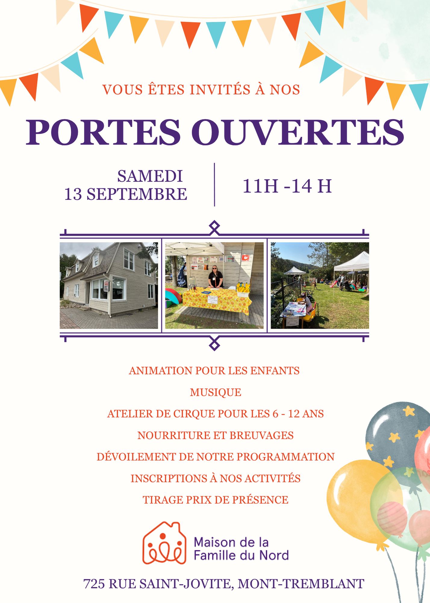 Portes ouvertes de la Maison de la Famille du Nord
