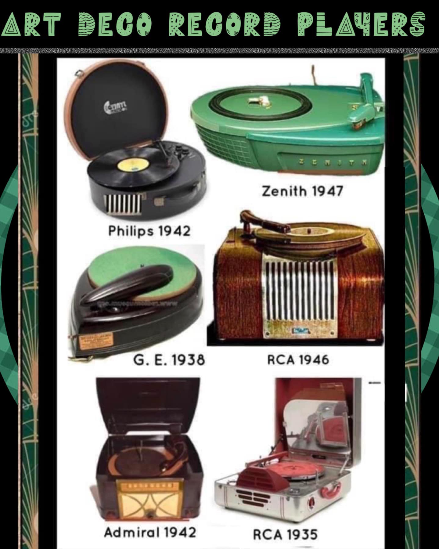 1923 Brunswick Style 127 Japanese black lacquer wind-up record player