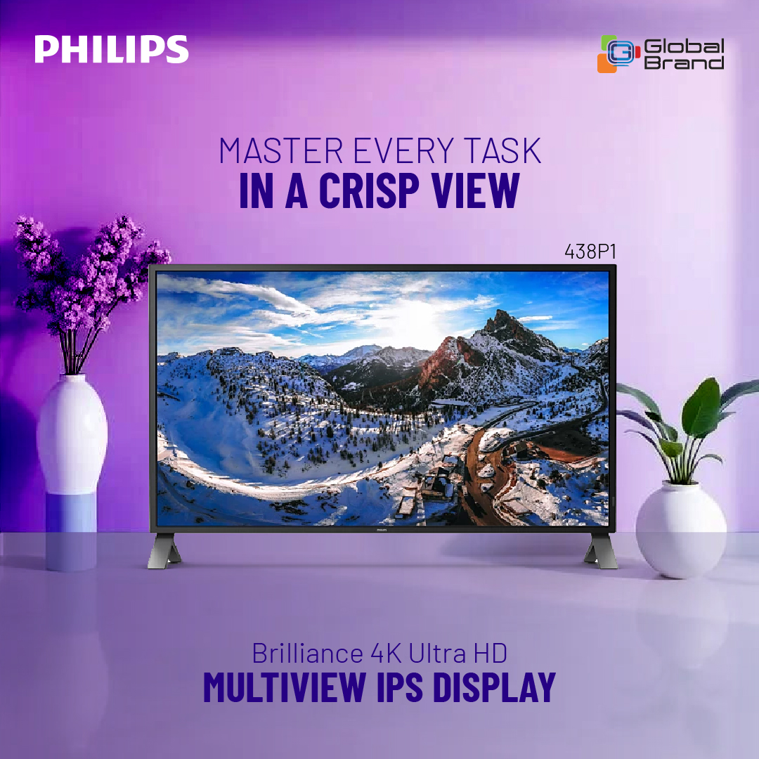 PHILIPS Brilliance 438P1 43” 4K UHD IPS Monitor 🔸 UltraClear 4K
