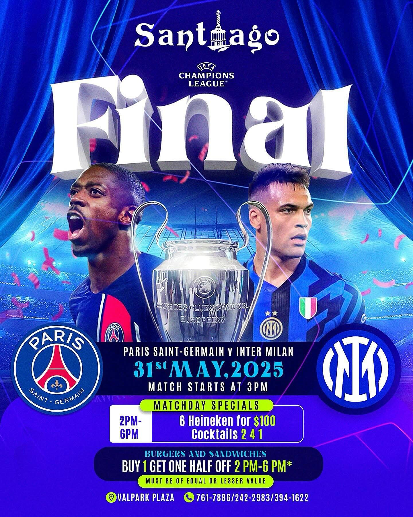 Valpark - ⚽🔥 The Final Showdown is HERE! 🔥⚽ Catch PSG vs Inter Milan in ...