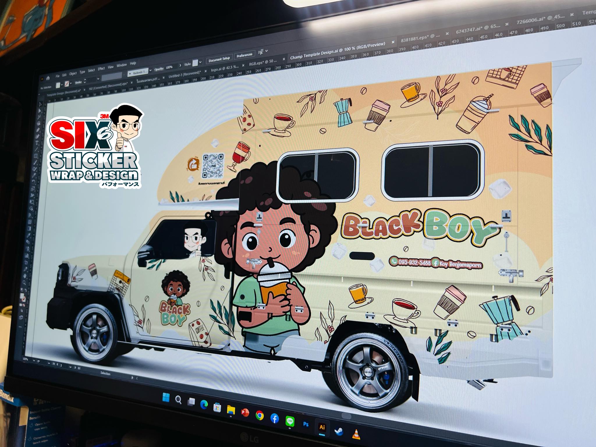 Black boy Update : Art design... - Six sticker design ออกแบบ ผลิต สติก ...