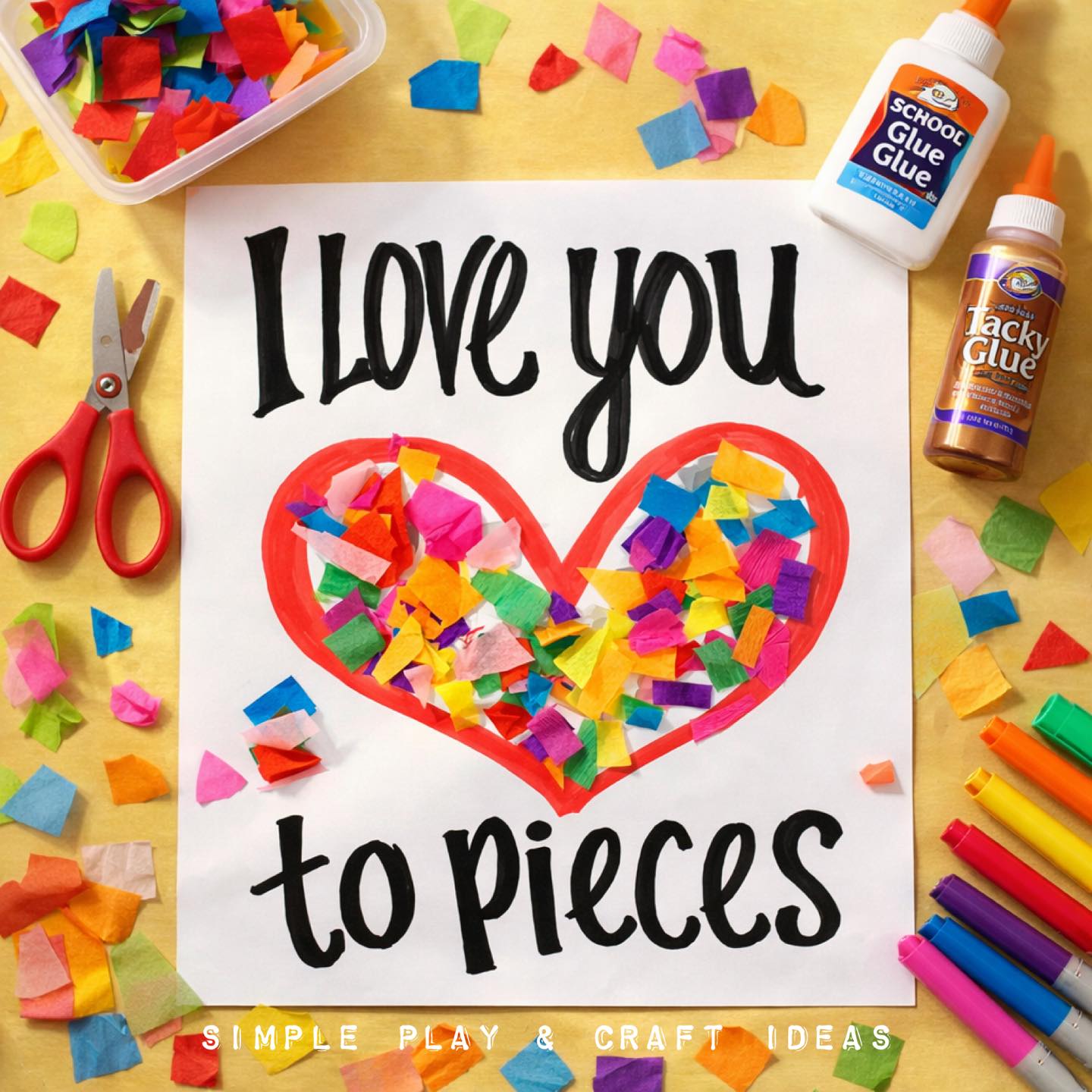 Simple - 🩷 ️ A sweet craft using pieces of tissue paper! . . . . # ...