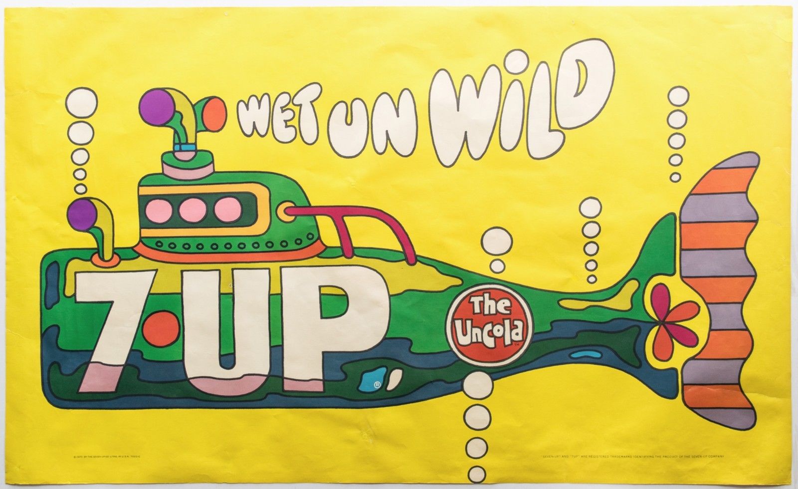 ❤️希少❤️1971年 セブンアップ 7up✨ Uncola 広告ポスター 海外 ❤️希少❤️1971年 セブンアップ Uncola 広告ポスター 海外 7up✨