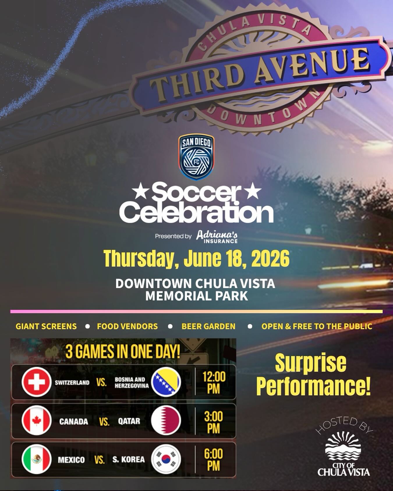 ⚽? Three games. One day. One big celebration. ?⚽ Join us for 