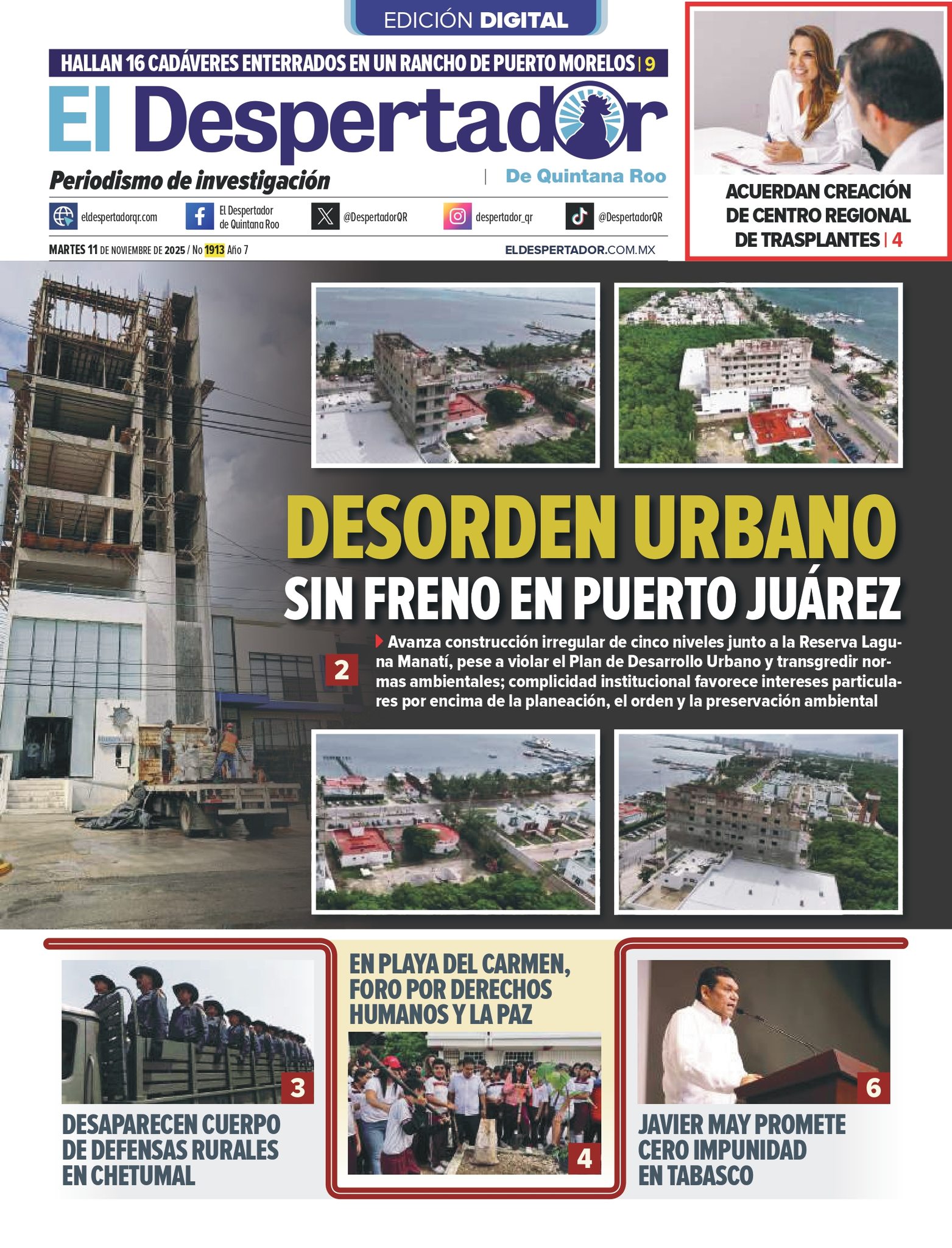 El - Hoy #EnlaPortada de El Despertador de Quintana Roo 📱🖥 👉 Lea el ...
