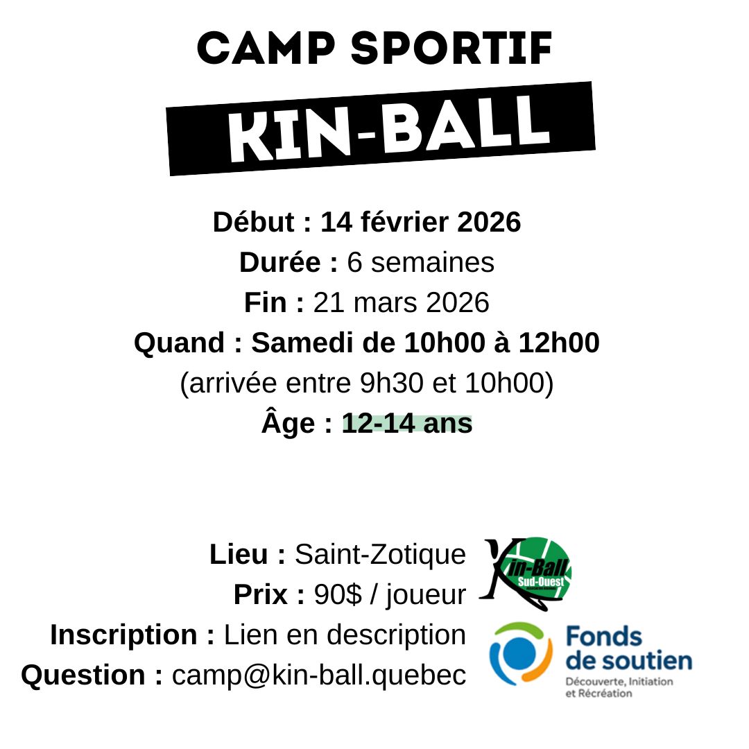 Association régionale Kin-ball Sud-Ouest | Saint-Zotique QC