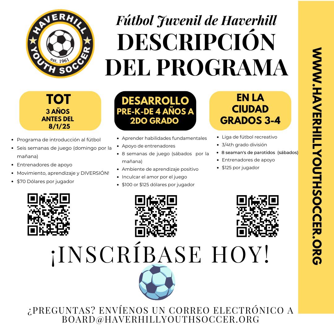 🚨🚨🚨 ⚽️⚽️ Spring registration is... - Haverhill Youth Soccer | Facebook