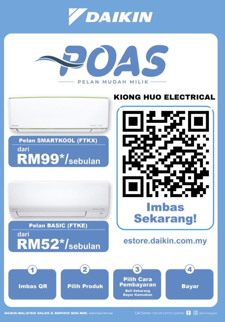 Kiong - ️ Miliki Aircond Baru TANPA Beban! ️ Dengan pelan mudah milik ...