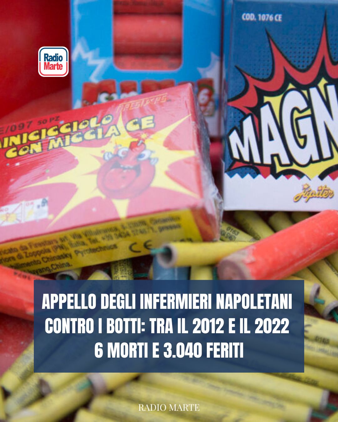 Radio Marte - “Spegni il petardo, accendi la festa”. E' lo... | Facebook