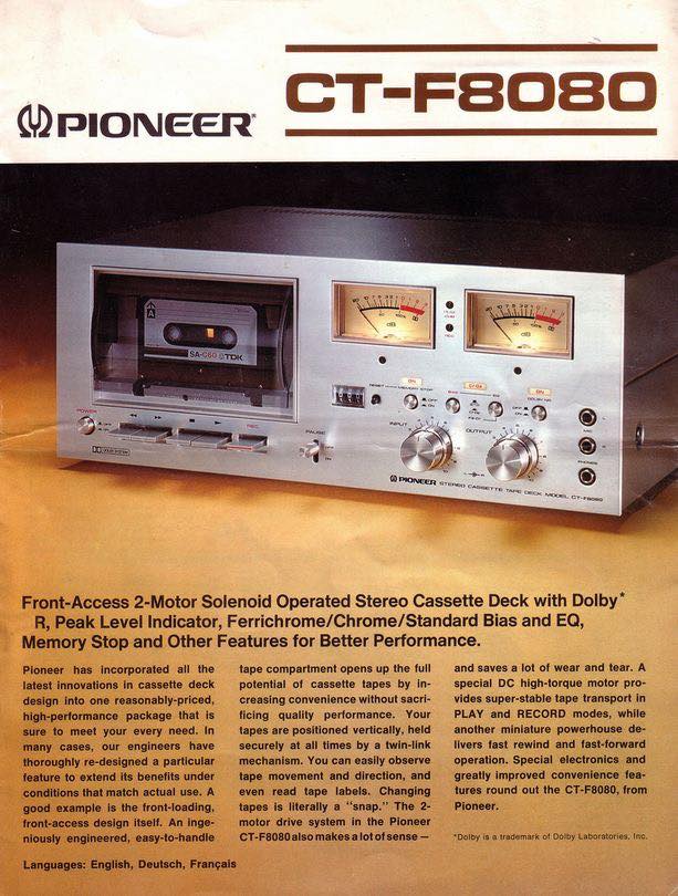 Pioneer CT-700 (1979) Stereo Cassette Deck