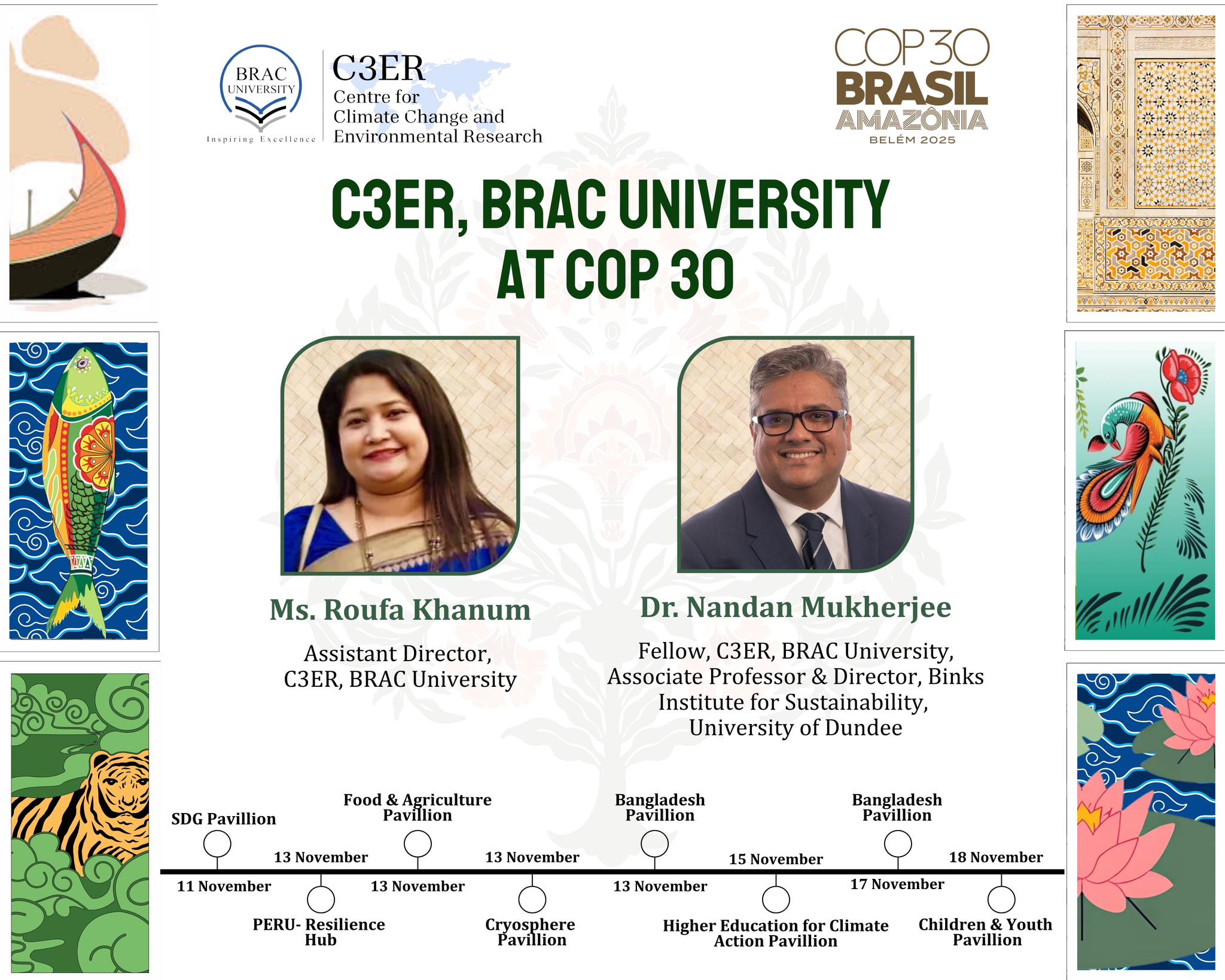 C3ER, - Meet The Delegates of C3ER, BRAC University at COP30! 🌍 The ...