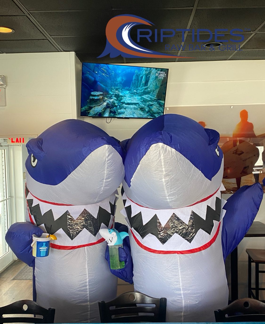 Riptides - Raising a glass to Shark Week Weekend! 🦈🥥 Tropical cocktails ...