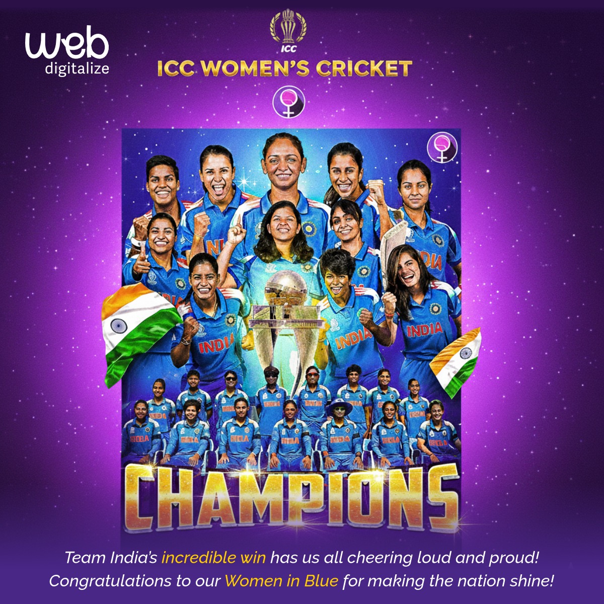 Web - The Women in Blue have made history! 💙🏆 A proud moment for every ...