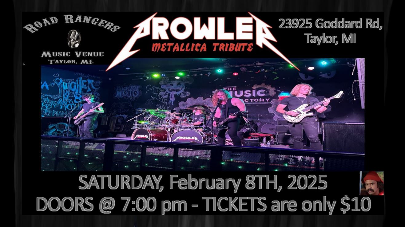 Prowler Metallica Tribute at Road Rangers on Saturday, February 8th, 2025